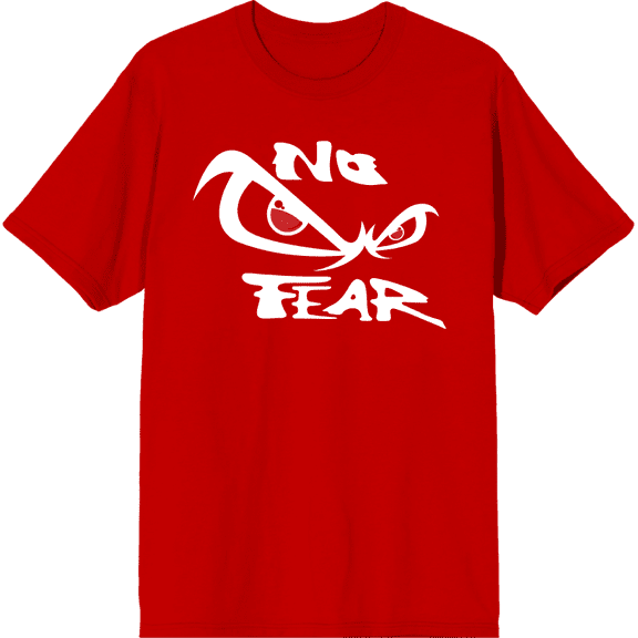 No Fear Classic Logo Adult Red Crew Neck Short Sleeve Tee-Medium