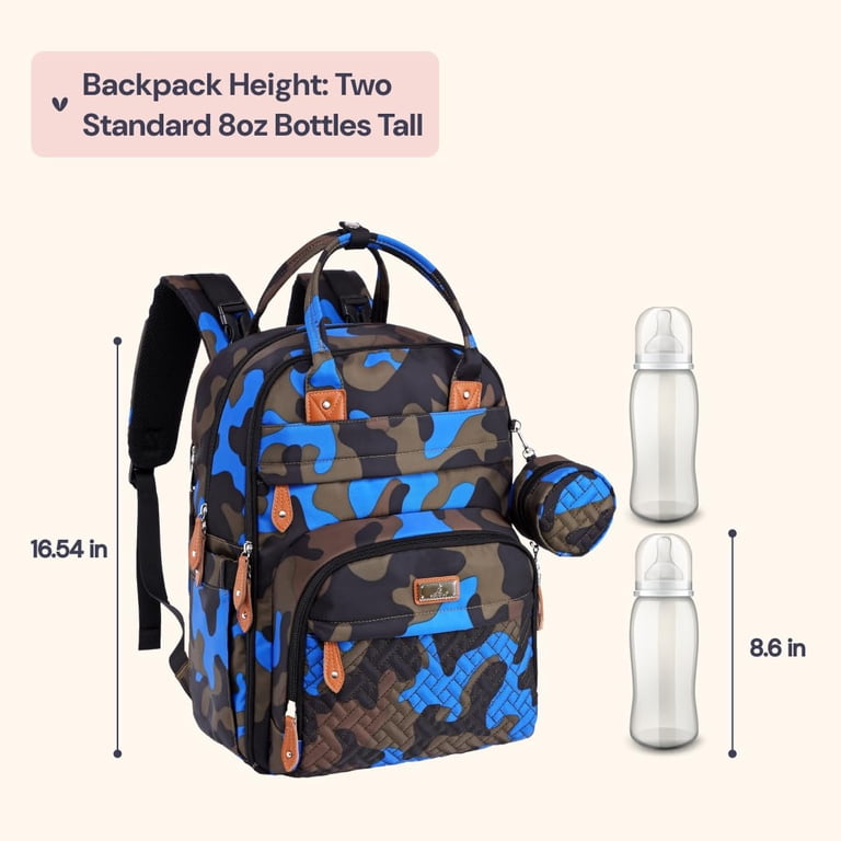 backpack diaper bag camera hiking rolling luggage Photo Walker Pro quality wheels provide smooth maneuverability on different terrains BabbleRoo Original Diaper Backpack -