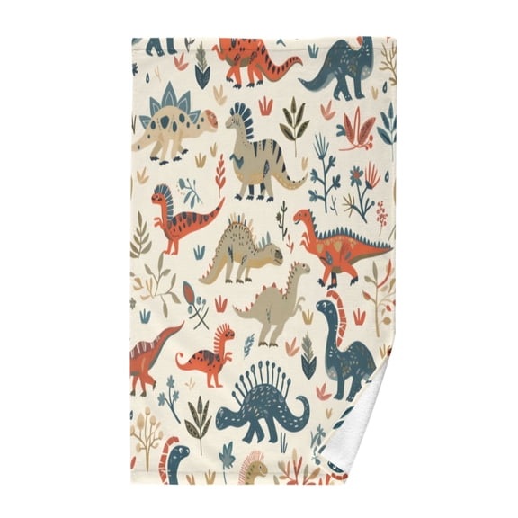 Pure Cotton Face Towel 16x28 Inches Hand Towel Bath Towel Hand Bath Towels Soft Good Water Absorption for Washing Face Wiping Face Colorful Dinosaur