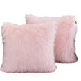 thumbnail image 1 of Dinheiro Juego de 2 fundas de almohada decorativas, nueva serie de lujo, estilo merino, fundas de almohada mullidas de piel sintética, funda de cojín cuadrada y difusa, 1 of 8