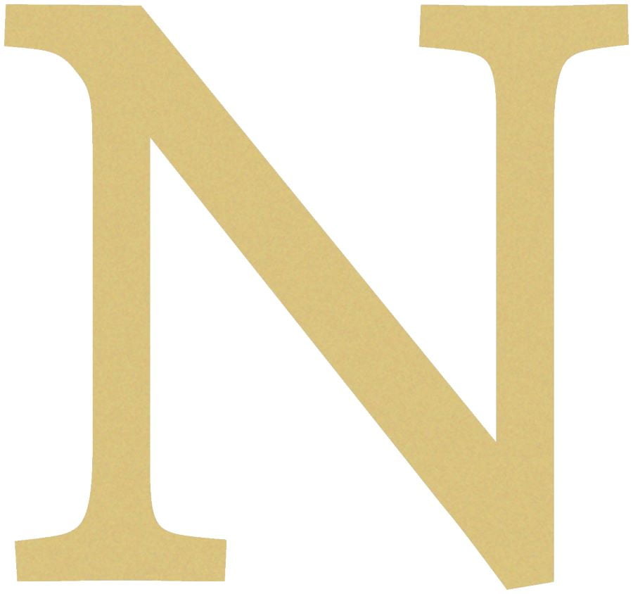 Paintable Wooden Letter Greek Font Nu 18 Wall Hanging Com