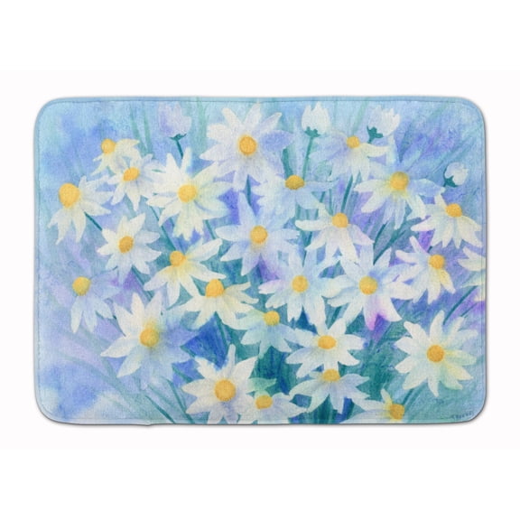 Light and Airy Daisies Machine Washable Memory Foam Mat