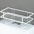 thumbnail image 4 of Toilet Tank Storage Rack | Multifunctional Iron Bathroom Organizer | No-Drill Shower Shelf | White or Gray Toilet Top Organizer | Space-Saving Design, 4 of 9