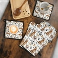thumbnail image 4 of Golden Retriever Kitchen Oven Mitt and Pot Holder Sets 4 Pcs for Baking, Cooking and Grilling, Heat Resistant Up To 392 °F, 4 of 5