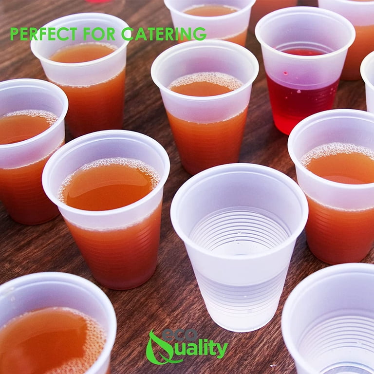12oz reusable hard plastic cup with rim 240 Cups, Clear with Metallic Gold Rim Round Tumblers (12 oz. )