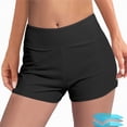 thumbnail image 2 of HCNTES Women's 3" High Waisted Swim Board Shorts UPF50+ Quick Dry Swimsuit Bikini Bottoms with Liner(Black,S), 2 of 8