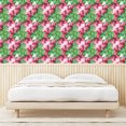thumbnail image 3 of Ambesonne Floral Peel & Stick Wallpaper for Home, Orchids and Monstera Leaves, 13"x100", Dark Coral Rose Green, 3 of 5