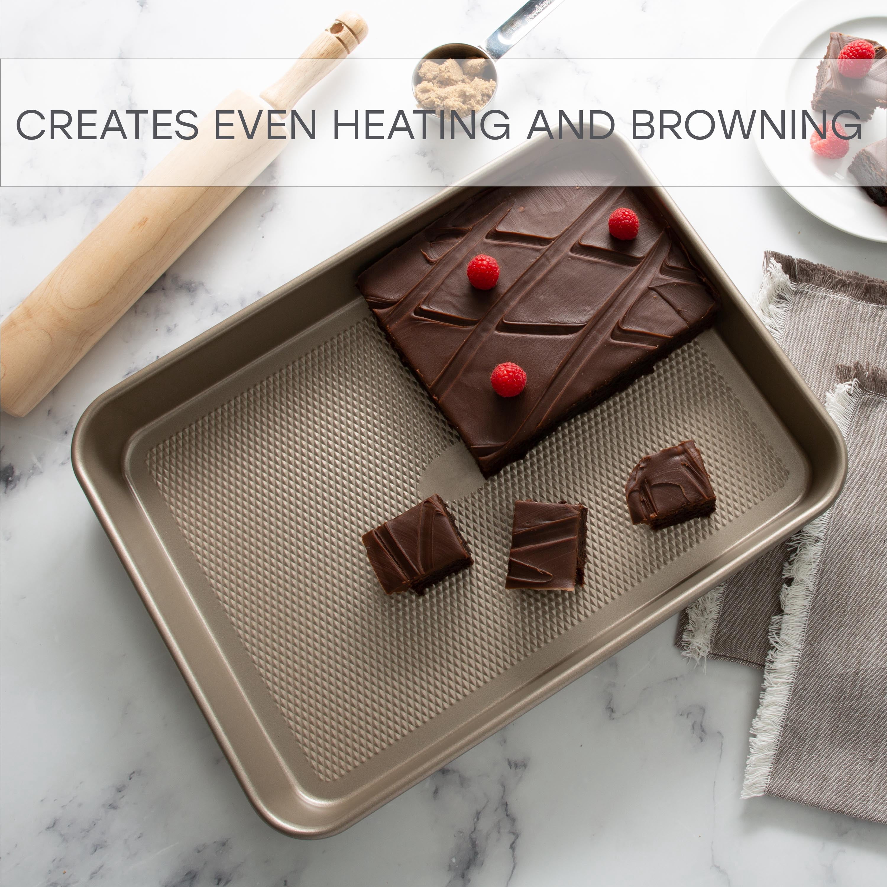 Kitchen Details Pro Series Non-Stick Baking Pan with Diamond Base, Carbon Steel