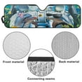 thumbnail image 6 of Jeiento Windshield Sun Shade Driving Dolphin Windshield Shade Compatible with Jeep Wrangler TJ JK JL & Gladiator JT Heat Shield Sun Visor Cover Windshied Sunshade Block UV Rays ,1Pcs, 6 of 6