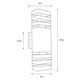 thumbnail image 4 of Aplique de pared exterior LámparaYa IP44 acabado negro 2 luces E27 10W, 4 of 6