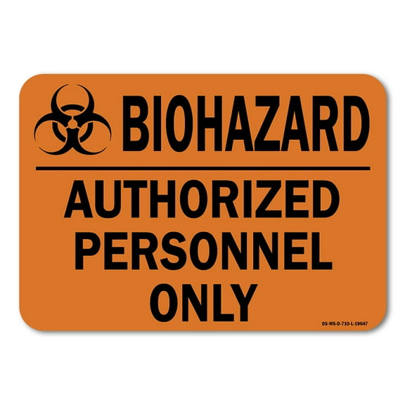 OSHA Warning Sign - BioHazard Personnel | Plastic Sign | Protect Your Business, Work Site, Warehouse & Shop Area |  Made in the USA