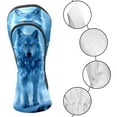 thumbnail image 3 of Golf Club Head Cover Waterproof Leather Golf Accessories HeadCovers Set Driver Headcover for Women Men Ice Wolf, 3 of 5