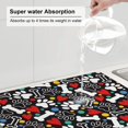 thumbnail image 5 of Sikiie Paw And Bones Dish Drying Mat, Kitchen Counter Mat, Self Drying Mat for Kitchen Counter Dish Drying Pad ,for Dishes, Utensils, Pots and Pans(24" x 18"), 5 of 7