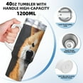 thumbnail image 3 of Uemuo Regal Shiba Inu Print 40oz Ice Bully With Handle And Straw Stainless Steel Vacuum Insulated Cup And 2 In 1 Straw Lid Insulated Travel Tumbler, 3 of 8