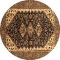 thumbnail image 1 of Ahgly Company Indoor Round Oriental Brown Industrial Area Rugs, 5' Round, 1 of 4