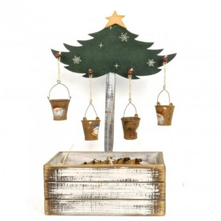 Christmas Tree Stand With 24 Rustic Buckets