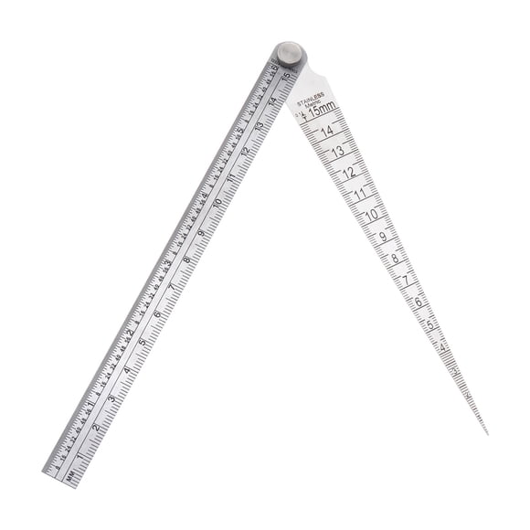 Feeler Gauge Set Welding Taper Gap Gauge Stainless Steel Portable Depth Ruler Hole Inspection Tool Feeler Gauge Measuring Tool ,Easy Identification