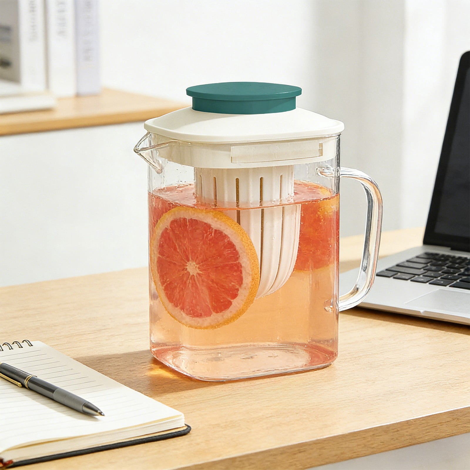 Qholemyo 28oz High Borosilicate Glass sports Water Bottle With staw Be Heated Equipped With A Detachable Filter Screen Pitcher For Juices And Cold Beverages