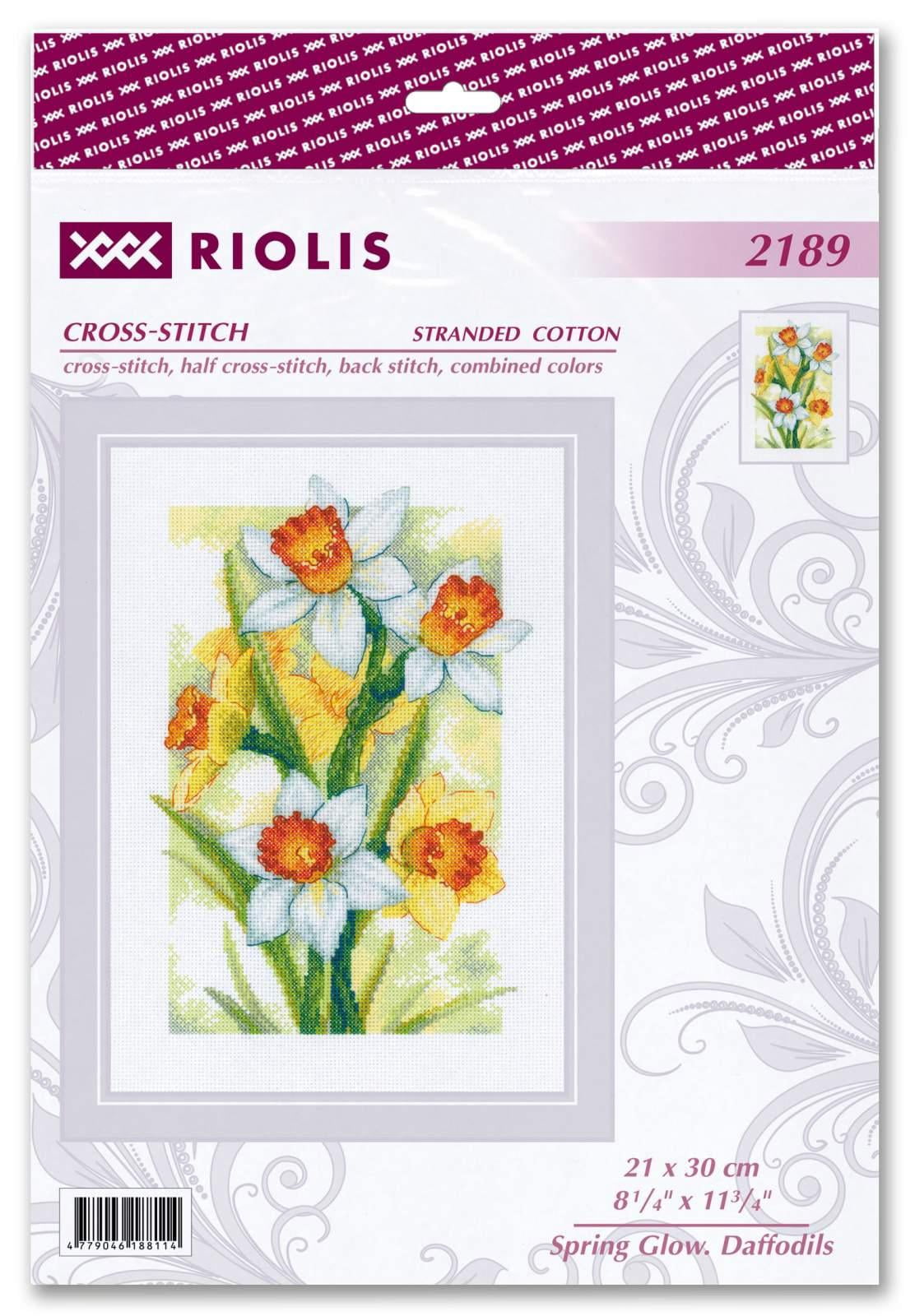 RIOLIS® Spring Glow: Daffodils Counted Cross-Stitch Kit