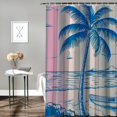 thumbnail image 2 of Orinice  Surf Shower Curtain Retro Surfboard Tropical Palm Tree Theme Lounge Summer Beach Sceen Chair Polyester Fabric Bathroom Decor Set with 12 Hooks  60x72, 2 of 7