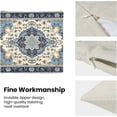 thumbnail image 5 of Blue Boho Pillow Covers 18x18 Set of 2, Retro Persian Carpet Boho Throw Pillow Covers Linen Farmhouse Vintage Bohemia Rug Decor Cushion Case Boho Home Decor for Couch Sofa Outdoor, 5 of 6