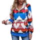 thumbnail image 1 of Sudadera con Capucha Manga Larga Cuello en V Estampado Cremallera Cordón Sudadera con Capucha Informal de Moda para Mujer, 1 of 8