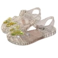 thumbnail image 3 of Viluyesy Girls Jelly Sandals Transparent Crystal Princess Sandals with Bow Detail, Non-Slip Summer Beach Shoes for Toddlers & Kids Yellow Size 13, 3 of 7