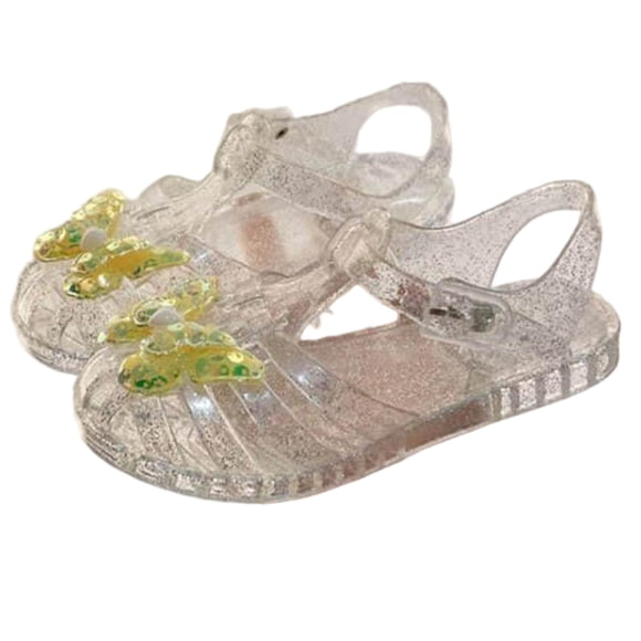 Niños Sandalias Niños Verano Gelatina Goma Niños Y Niñas Cristal Transparente Princesa Zapatos de Playa