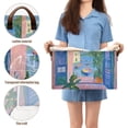 thumbnail image 5 of Yayeee Foldable Storage Basket for Shelves with Handles Waterproof Cloth Bins, Purple Window, 5 of 7