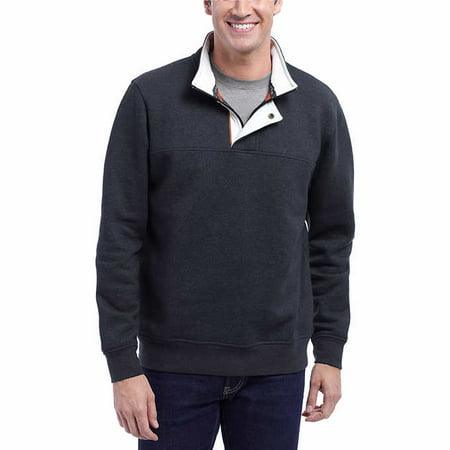 Orvis Mens Signature Quarter Zip Pullover Sweater (Charcoal,