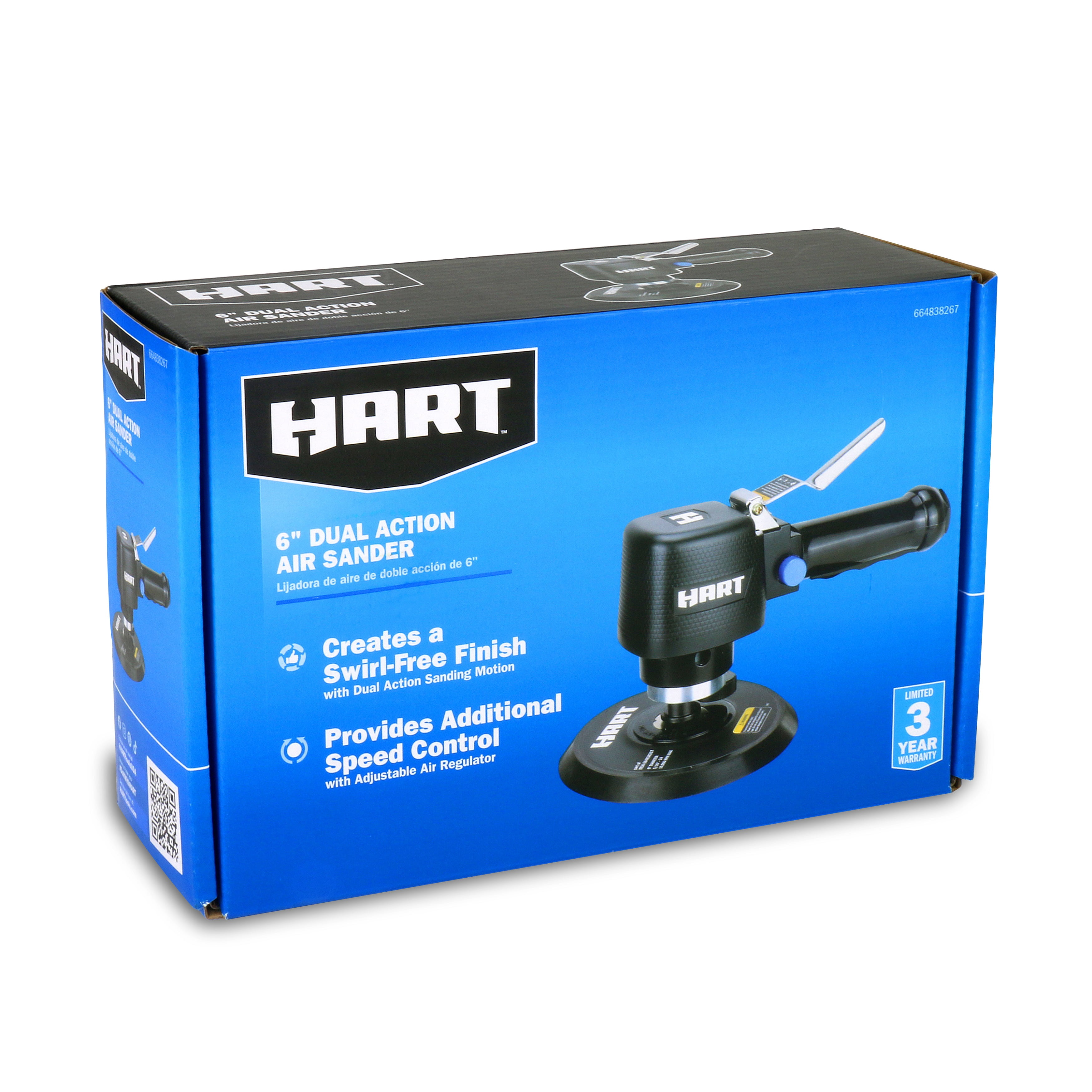 HART 6 in. Dual Action Air Sander