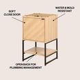 thumbnail image 3 of JONATHAN Y Juhl 20 in. W x 18 in. D x 33 in. H, Chevron-Front 2-Shelf, Bath Vanity Cabinet ONLY, Oak, VAN1012A, 3 of 7