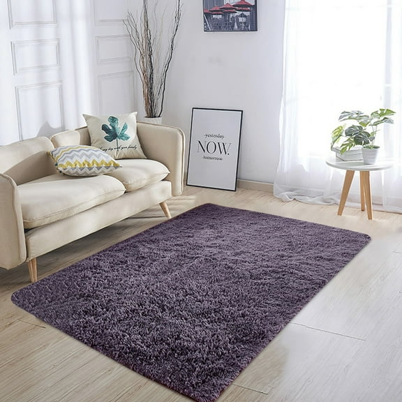 1X Non-Slip Carpet 120X160Cm Soft Area Rug for Living Room Bedroom Shaggy Carpets for Kids Girls Rooms Carpet