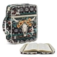 thumbnail image 2 of Xixirimido Bible Cover Case for Women Men Large Bible Cover with Handle Quilted Bible Carrying Case Bag Bible Study Supplies Accessories, Aztec Tribe Elk Skull Floral, 2 of 7