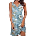 thumbnail image 5 of successthop Midi Dresses for Women Formal Casual Sleeveless V Neck Dress Beach Outfits Vintage Floral Loose Clothes L, 5 of 8