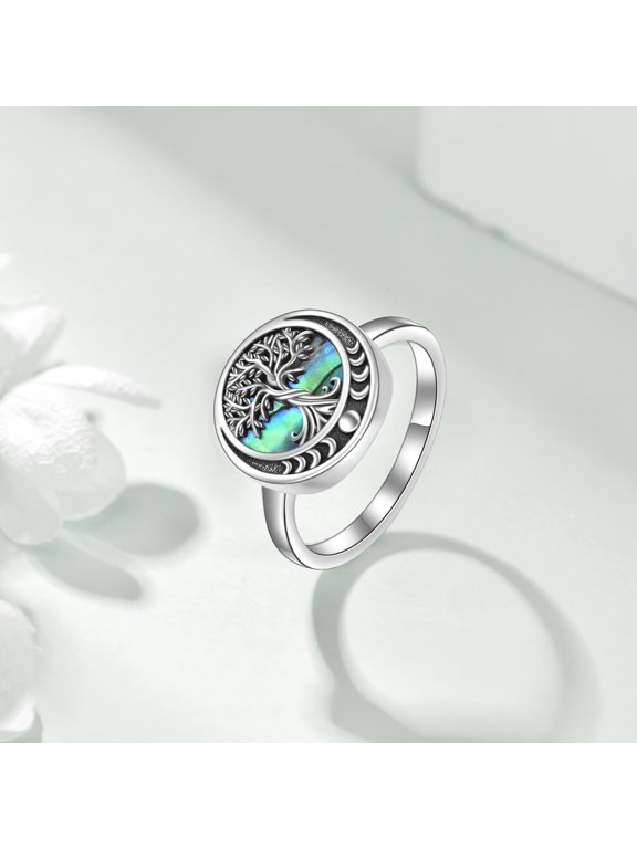 Tree of Life Rings 925 Sterling Silver Tree of Life Rings Family Tree Jewelry Christmas Birthday Gifts For Women Men