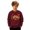 v-370Wine2228, variant on HAYIMI Kids Cute Pumpkin Flower Print Sweatshirt Boys Children Long Sleeve Crew Neck Casual Pullover Tops Relaxed Fit Dailywear