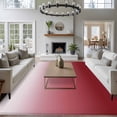 thumbnail image 4 of Area Rug 60×96in, Red White Ombre Art Floor Carpet Living Room Rug, Color Gradient Non-Slip Welcome Mat Indoor Rugs for Bedroom Dining Room, 4 of 9