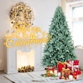 thumbnail image 2 of 8FT Blue-Green Tint PE/PVC Christmas Tree with 2458 Tips, Hinged Branch Design, Full Natural Look, Stable Metal Stand, Easy Assembly Holiday Decoration for Living Room, 2 of 15