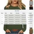 thumbnail image 4 of qolati Long Sleeve Shirts for Women Waffle Knitted Crewneck Basic Tee Tunic Tops Fall Casual Loose Fit T Shirts Fashion Holiday Outfits Black M, 4 of 8