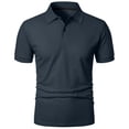 thumbnail image 5 of Sentmoon Spring Outfits for Mens 2025 Oversized Relaxed Turndown Collar Short Sleeve Mens Top Solid Color Men Tshirt Delightful for Climbing & Mountaineering Dark Gray XL, 5 of 5