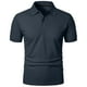 thumbnail image 4 of Manga Corta de Verano Tops de Color Sólido Casual Manga Corta Cuello Redondo Doblado Hendidura Superior, Camisa de Fibra de Poliéster para Hombres, Lavado de Manos, 4 of 7