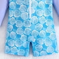 thumbnail image 4 of Rggeeun Toddler Girls Swimwear Long Sleeve Stand Collar Zip Front With Cute Printing And Patchwork Sun Rash Guard Bathing Fit,Sky Blue,3-4 Years, 4 of 4