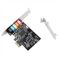 thumbnail image 2 of 4X Tarjeta de Sonido PCIe 5.1, Tarjeta Envolvente PCI Express Audio Estéreo 3D con Alto Rendimiento de Sonido Tarjeta de Sonido para PC Chip CMI8738, 2 of 5