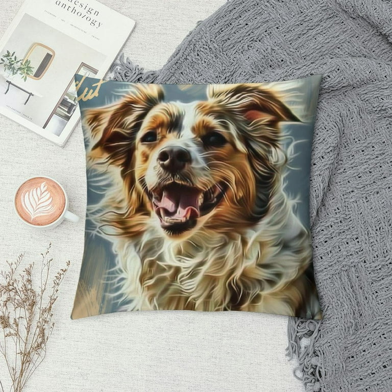 Custom Pet Photo Pillow Cover, Personalized Cat & Dog