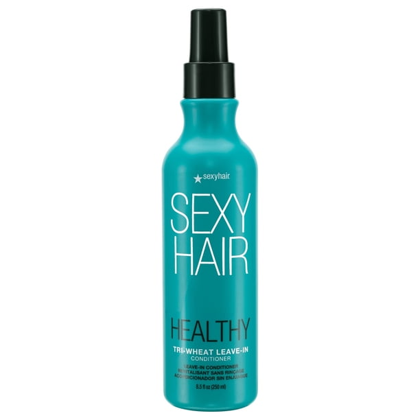 SexyHair Healthy Tri-Wheat Acondicionador sin Enjuague, 250 ml | Hasta 90% Mejor Desenredo | Reduce el Quiebre | Hidratación, Suavidad y Brillo