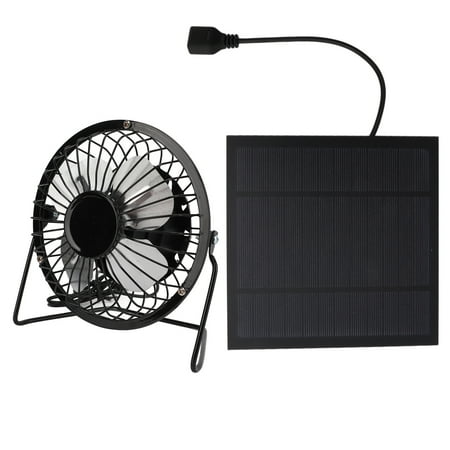 

OTVIAP 5W Mini Solar Panel Powered USB Cooling Iron Fan Power Bank Fan for Home Office Outdoor Solar USB Cooling Fan Power Bank Fan 5W Solar Panel Powered Fan
