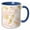 Blue/White, variant on 3drose, Image of Blush Pink Gold Watercolor Splatters, 15oz Mug