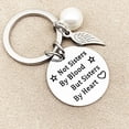thumbnail image 3 of Silver Stainless Steel Keychain for Sister Pearl Charm Keyring Christmas Decor, 3 of 8
