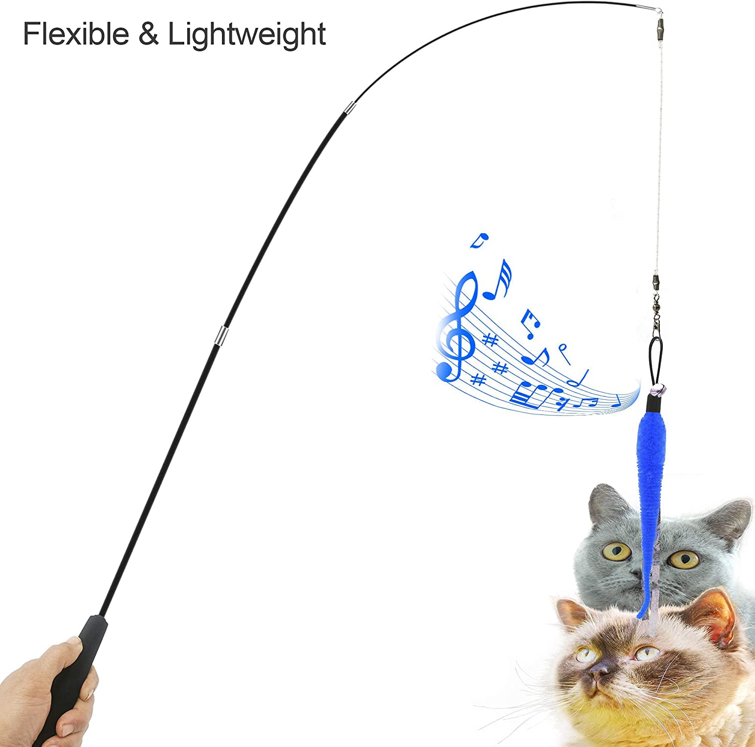ZPH Cat Toys Interactive for Indoor Cats,2PCS Retractable Cat Wand,9PCS Teaser Toys&1PCS Hanging Door Lure Kitten Toy,Interactive Feather Toy for Teaser Play and Chase Exercise with Kitten